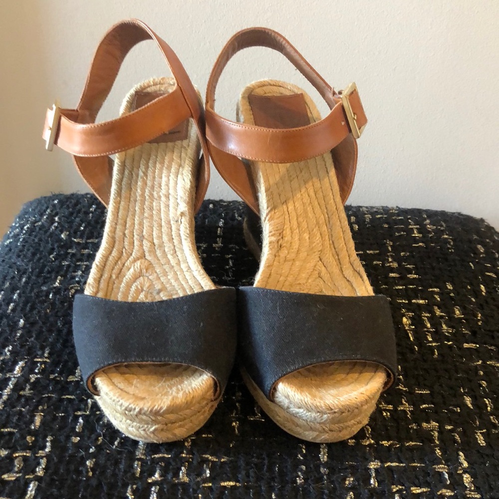 Tory Burch Wooden Wedge Espadrilles